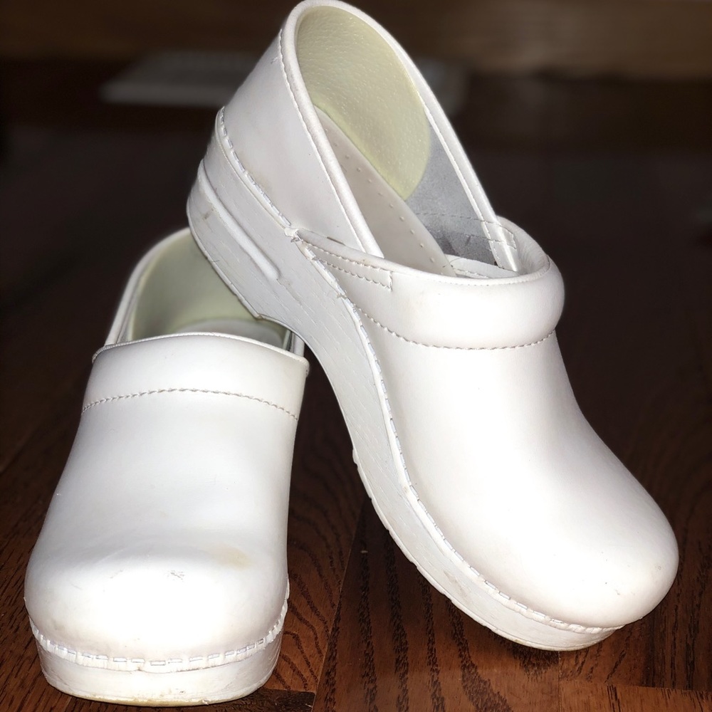 DANSKO WHITE CLOGS
